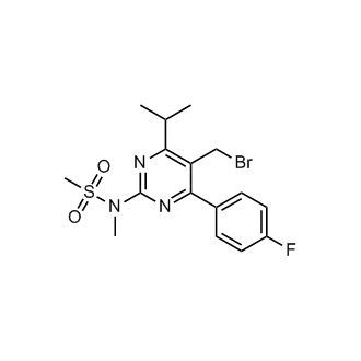 N-(5-(bromomethyl)-4-(4-fluorophenyl)-6-isopropylpyrimidin-2-yl)-N-methylmethanesulfonamide (Rosuvastatin Impurity)
