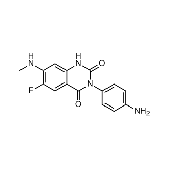 3-(4-Aminophenyl)-6-fluoro-7-(methylamino)quinazoline-2,4(1H,3H)-dione