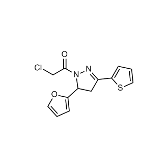 2-Chloro-1-(5-(furan-2-yl)-3-(thiophen-2-yl)-4,5-dihydro-1H-pyrazol-1-yl)ethan-1-one