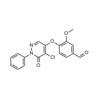 4-((5-Chloro-6-oxo-1-phenyl-1,6-dihydropyridazin-4-yl)oxy)-3-methoxybenzaldehyde