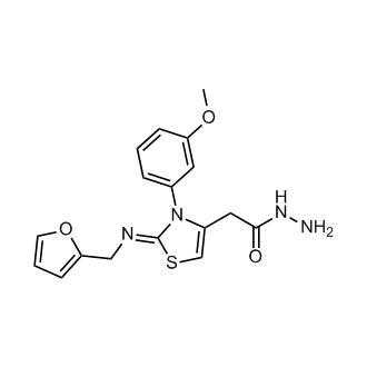 2-(2-((Furan-2-ylmethyl)imino)-3-(3-methoxyphenyl)-2,3-dihydrothiazol-4-yl)acetohydrazide
