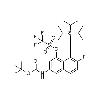 3-((tert-Butoxycarbonyl)amino)-7-fluoro-8-((triisopropylsilyl)ethynyl)naphthalen-1-yl trifluoromethanesulfonate