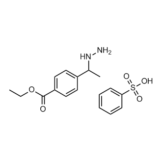 Ethyl 4-(1-hydrazinylethyl)benzoate benzenesulfonate