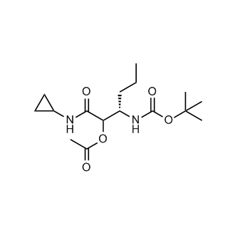 (3S)-3-((tert-butoxycarbonyl)amino)-1-(cyclopropylamino)-1-oxohexan-2-yl acetate