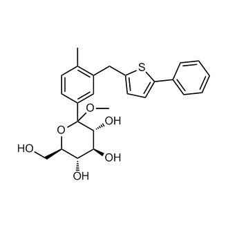 (3R,4S,5S,6R)-6-(hydroxymethyl)-2-methoxy-2-(4-methyl-3-((5-phenylthiophen-2-yl)methyl)phenyl)tetrahydro-2H-pyran-3,4,5-triol