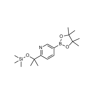 5-(4,4,5,5-Tetramethyl-1,3,2-dioxaborolan-2-yl)-2-(2-((trimethylsilyl)oxy)propan-2-yl)pyridine