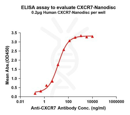 Human ACKR3 full length protein-synthetic nanodisc