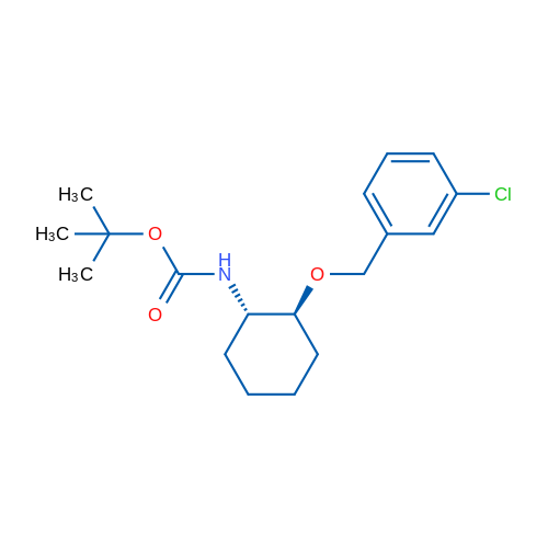 tert-Butyl (trans-2-((3-chlorobenzyl)oxy)cyclohexyl)carbamate 1g