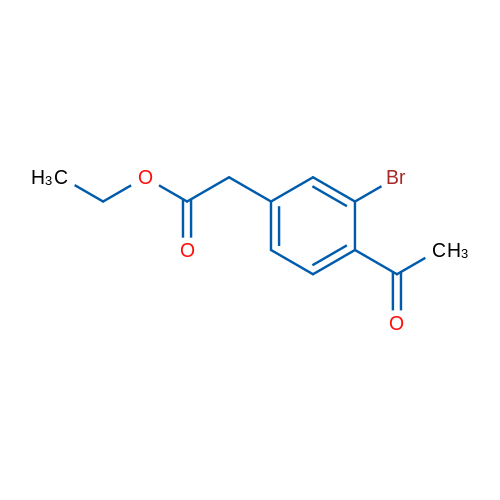 Ethyl 2-(4-acetyl-3-bromophenyl)acetate 1g