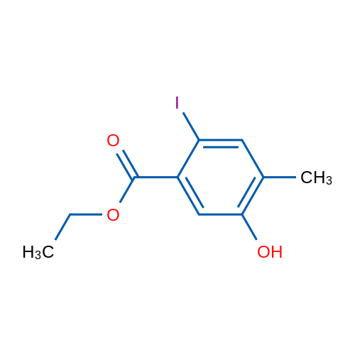 Ethyl 5-hydroxy-2-iodo-4-methylbenzoate 1g