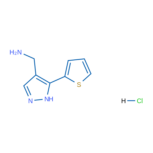 (5-(Thiophen-2-yl)-1H-pyrazol-4-yl)methanamine hydrochloride 1g