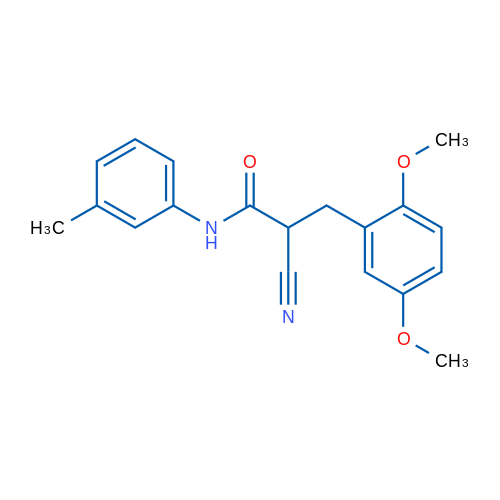 2-Cyano-3-(2,5-dimethoxyphenyl)-N-(3-methylphenyl)propanamide 1g