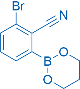 2-Bromo-6-(1,3,2-dioxaborinan-2-yl)benzonitrile 250mg