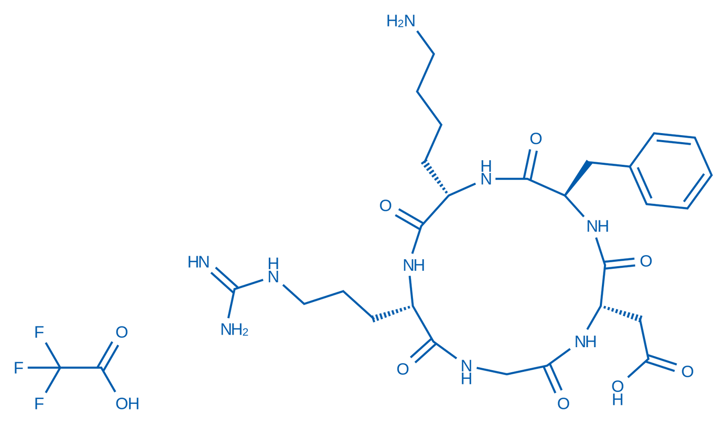 2-((2S,5R,8S,11S)-8-(4-Aminobutyl)-5-benzyl-11-(3-guanidinopropyl)-3,6,9,12,15-pentaoxo-1,4,7,10,13-pentaazacyclopentadecan-2-yl)acetic acid xtrifluoroacetate 5mg