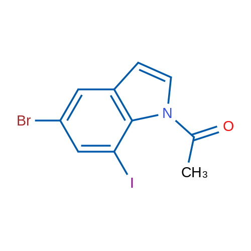 1-(5-Bromo-7-iodo-1H-indol-1-yl)ethanone 1g