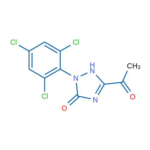 5-Acetyl-2-(2,4,6-trichlorophenyl)-1H-1,2,4-triazol-3(2H)-one 1g