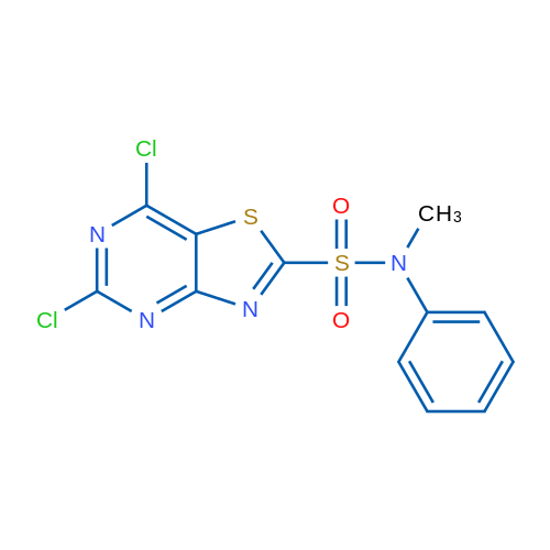5,7-Dichloro-N-methyl-N-phenylthiazolo[4,5-d]pyrimidine-2-sulfonamide 1g