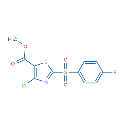 Methyl 4-chloro-2-((4-fluorophenyl)sulfonyl)thiazole-5-carboxylate 1g