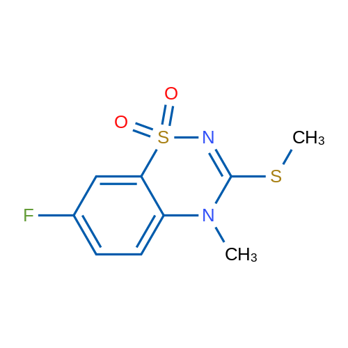 7-Fluoro-4-methyl-3-(methylthio)-4H-benzo[e][1,2,4]thiadiazine 1,1-dioxide 1g