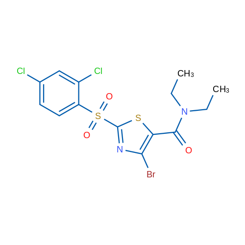 4-Bromo-2-((2,4-dichlorophenyl)sulfonyl)-N,N-diethylthiazole-5-carboxamide 1g