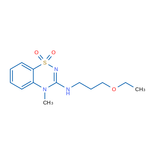 3-((3-Ethoxypropyl)amino)-4-methyl-4H-benzo[e][1,2,4]thiadiazine 1,1-dioxide 1g