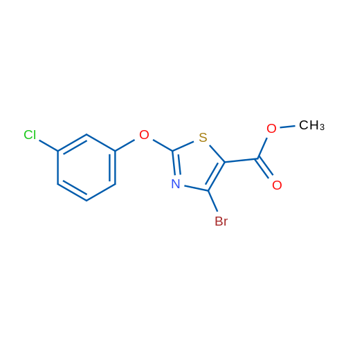 Methyl 4-bromo-2-(3-chlorophenoxy)thiazole-5-carboxylate 1g