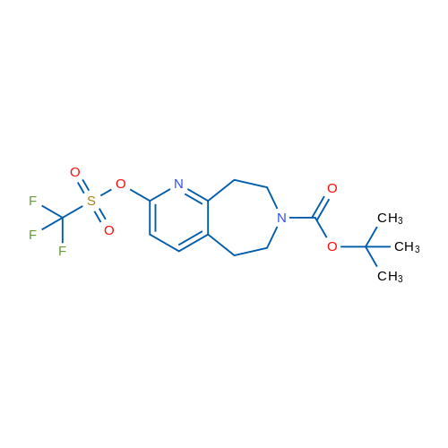 tert-Butyl 2-(((trifluoromethyl)sulfonyl)oxy)-8,9-dihydro-5H-pyrido[2,3-d]azepine-7(6H)-carboxylate 1g