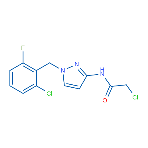 2-Chloro-N-(1-(2-chloro-6-fluorobenzyl)-1H-pyrazol-3-yl)acetamide 1g