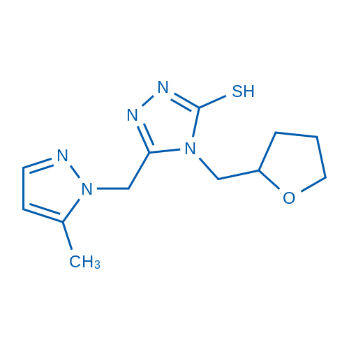 5-((5-Methyl-1H-pyrazol-1-yl)methyl)-4-((tetrahydrofuran-2-yl)methyl)-4H-1,2,4-triazole-3-thiol 5g