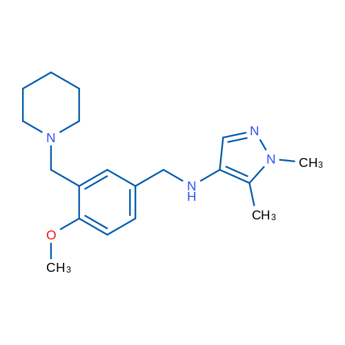 N-(4-Methoxy-3-(piperidin-1-ylmethyl)benzyl)-1,5-dimethyl-1H-pyrazol-4-amine 1g