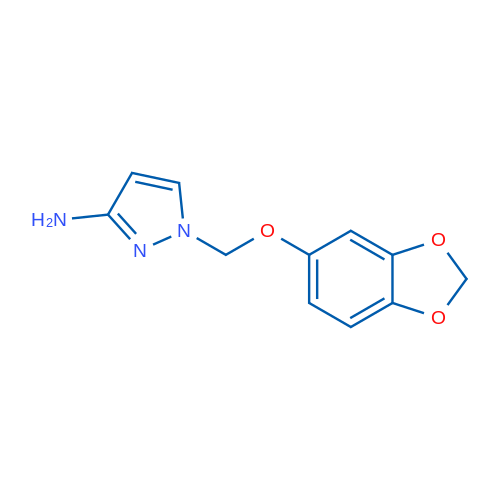 1-((Benzo[d][1,3]dioxol-5-yloxy)methyl)-1H-pyrazol-3-amine 1g