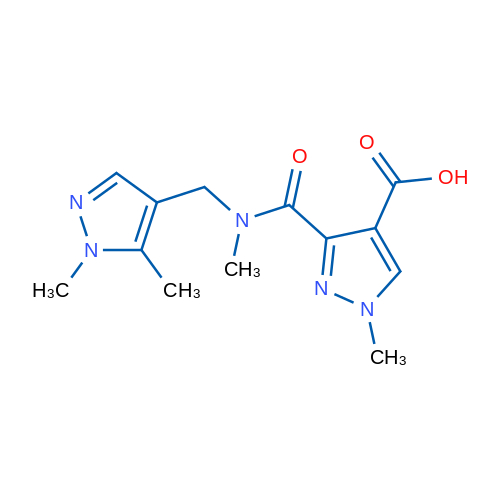 3-(((1,5-Dimethyl-1H-pyrazol-4-yl)methyl)(methyl)carbamoyl)-1-methyl-1H-pyrazole-4-carboxylic acid 5g