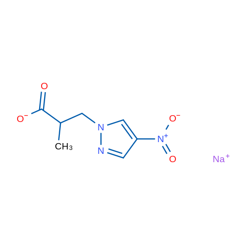 Sodium 2-methyl-3-(4-nitro-1H-pyrazol-1-yl)propanoate 1g