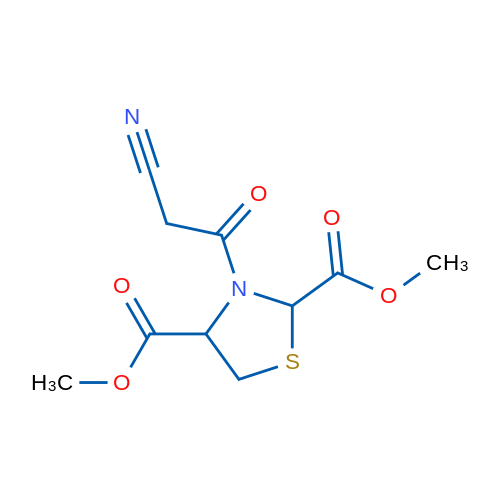 2,4-Dimethyl 3-(2-cyanoacetyl)-1,3-thiazolidine-2,4-dicarboxylate 1g