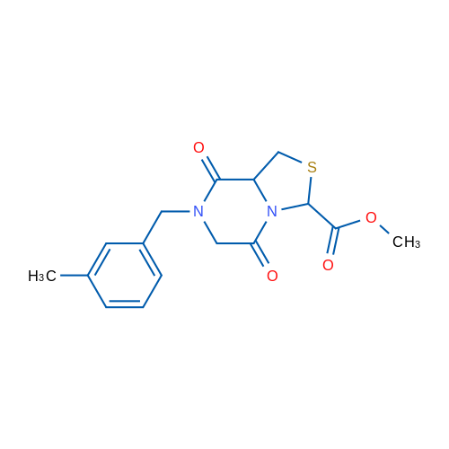 Methyl 7-[(3-methylphenyl)methyl]-5,8-dioxo-hexahydro-1H-[1,3]thiazolo[3,4-a]pyrazine-3-carboxylate 1g
