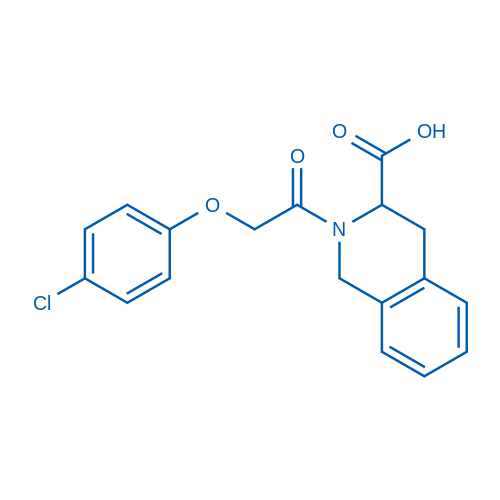2-[2-(4-Chlorophenoxy)acetyl]-1,2,3,4-tetrahydroisoquinoline-3-carboxylic acid 250mg