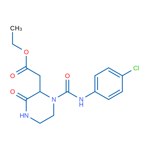 Ethyl 2-{1-[(4-chlorophenyl)carbamoyl]-3-oxopiperazin-2-yl}acetate 1g