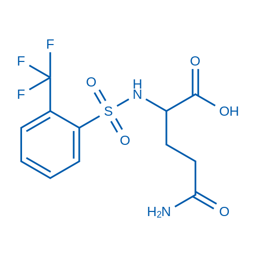 4-Carbamoyl-2-[2-(trifluoromethyl)benzenesulfonamido]butanoic acid 50mg