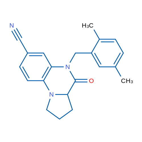 5-[(2,5-Dimethylphenyl)methyl]-4-oxo-1H,2H,3H,3aH,4H,5H-pyrrolo[1,2-a]quinoxaline-7-carbonitrile 1g