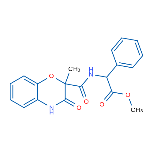 Methyl 2-[(2-methyl-3-oxo-3,4-dihydro-2H-1,4-benzoxazin-2-yl)formamido]-2-phenylacetate 1g