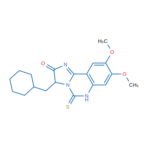 3-(Cyclohexylmethyl)-8,9-dimethoxy-5-sulfanylidene-2H,3H,5H,6H-imidazo[1,2-c]quinazolin-2-one 1g
