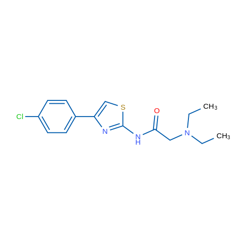 N-[4-(4-Chlorophenyl)-1,3-thiazol-2-yl]-2-(diethylamino)acetamide 1g