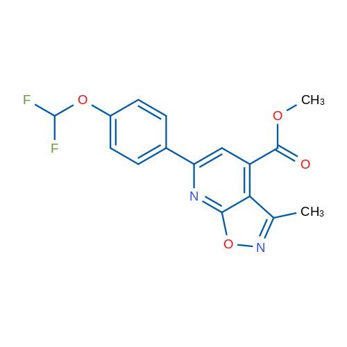 Methyl 6-(4-(difluoromethoxy)phenyl)-3-methylisoxazolo[5,4-b]pyridine-4-carboxylate 1g
