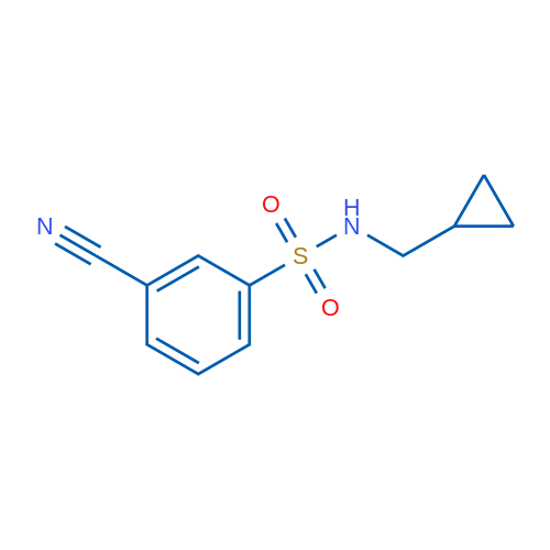3-Cyano-N-(cyclopropylmethyl)benzenesulfonamide 1g