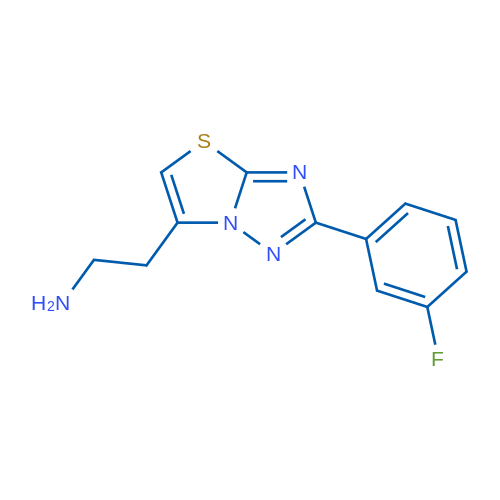 2-(2-(3-fluorophenyl)thiazolo[3,2-b][1,2,4]triazol-6-yl)ethan-1-amine 250mg