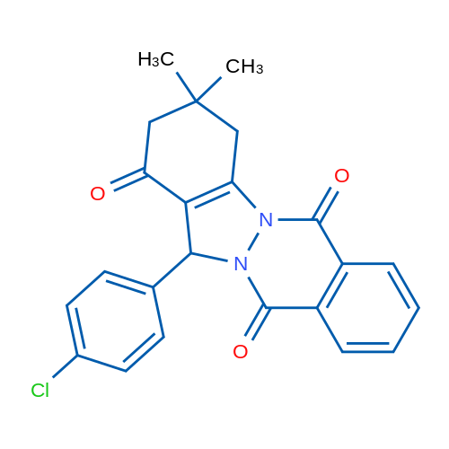 13-(4-Chlorophenyl)-3,3-dimethyl-2,3,4,13-tetrahydroindazolo[1,2-b]phthalazine-1,6,11-trione 1g