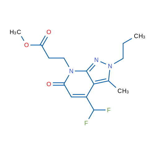 Methyl 3-(4-(difluoromethyl)-3-methyl-6-oxo-2-propyl-2H-pyrazolo[3,4-b]pyridin-7(6H)-yl)propanoate 5g