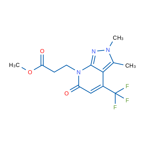 Methyl 3-(2,3-dimethyl-6-oxo-4-(trifluoromethyl)-2H-pyrazolo[3,4-b]pyridin-7(6H)-yl)propanoate 1g