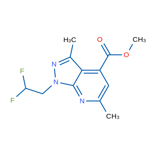 Methyl 1-(2,2-difluoroethyl)-3,6-dimethyl-1H-pyrazolo[3,4-b]pyridine-4-carboxylate 1g