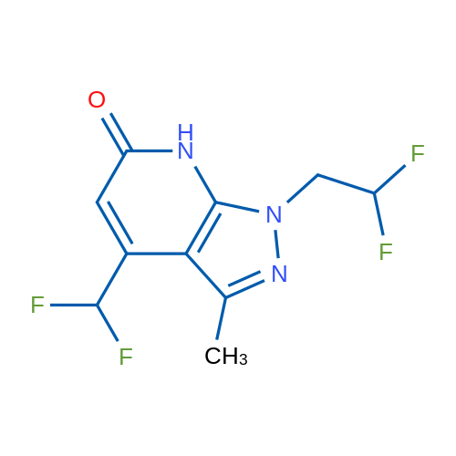 1-(2,2-Difluoroethyl)-4-(difluoromethyl)-3-methyl-1H-pyrazolo[3,4-b]pyridin-6(7H)-one 1g